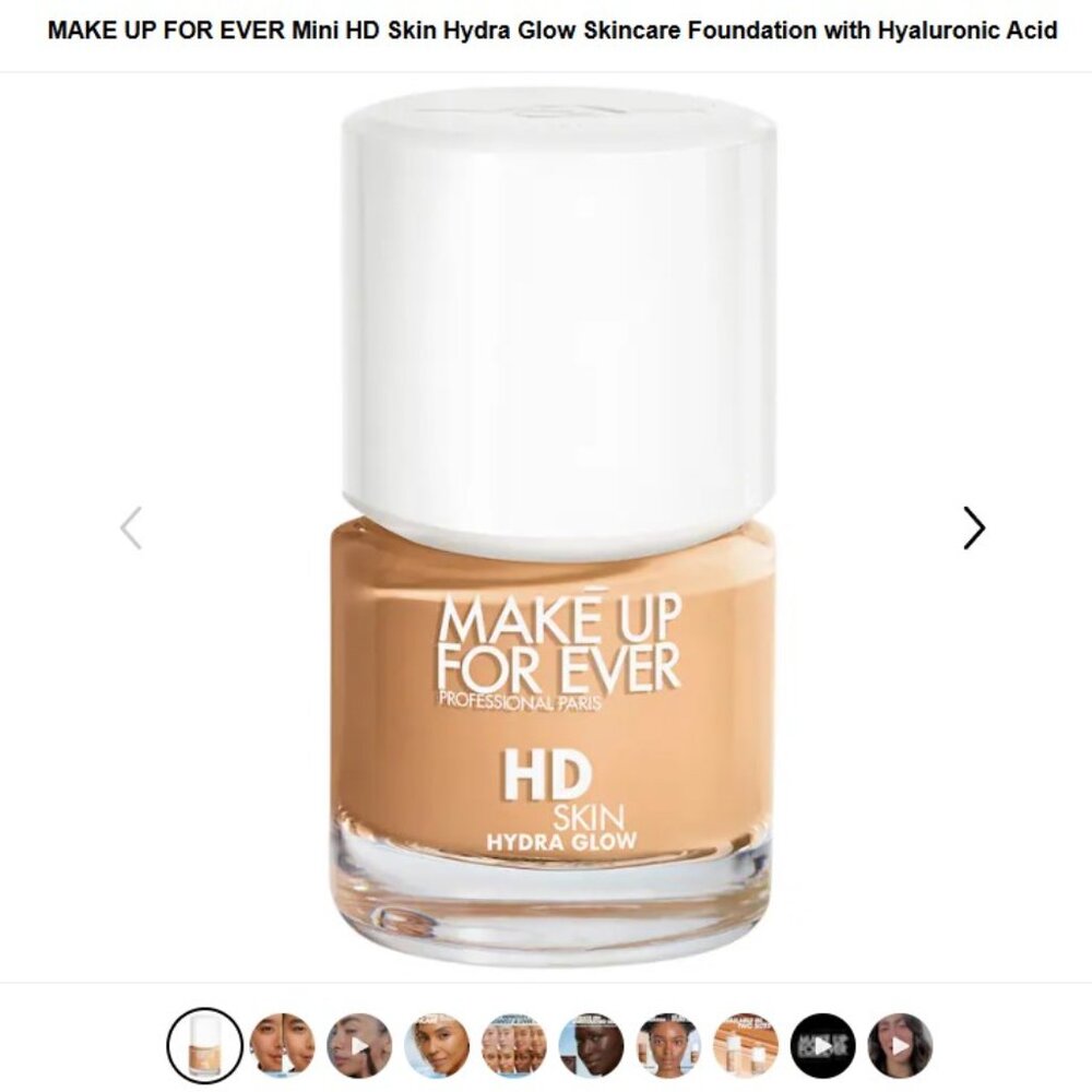 MAKE UP FOR EVER Mini HD Skin Hydra Glow Skincare Foundation